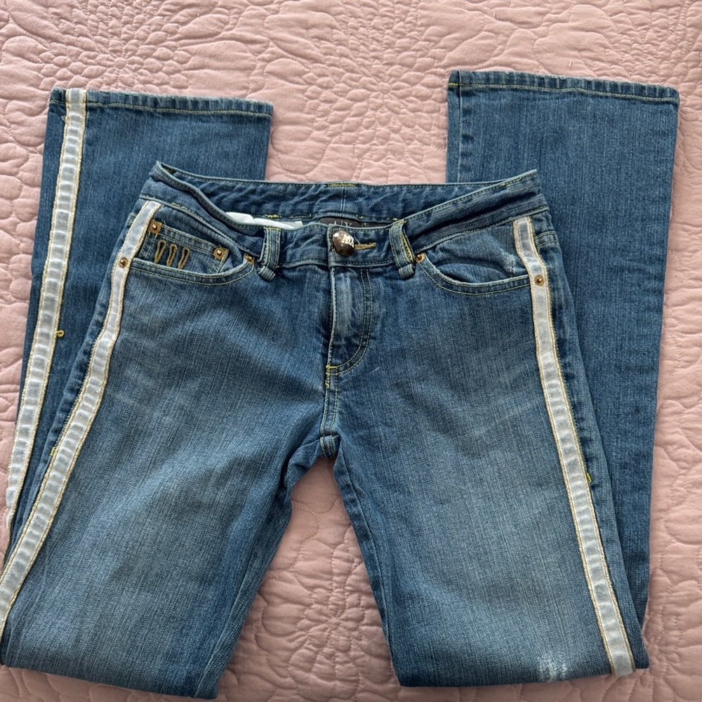 Armani Exchange Denim Straight-Leg Jeans with White Side Stripe